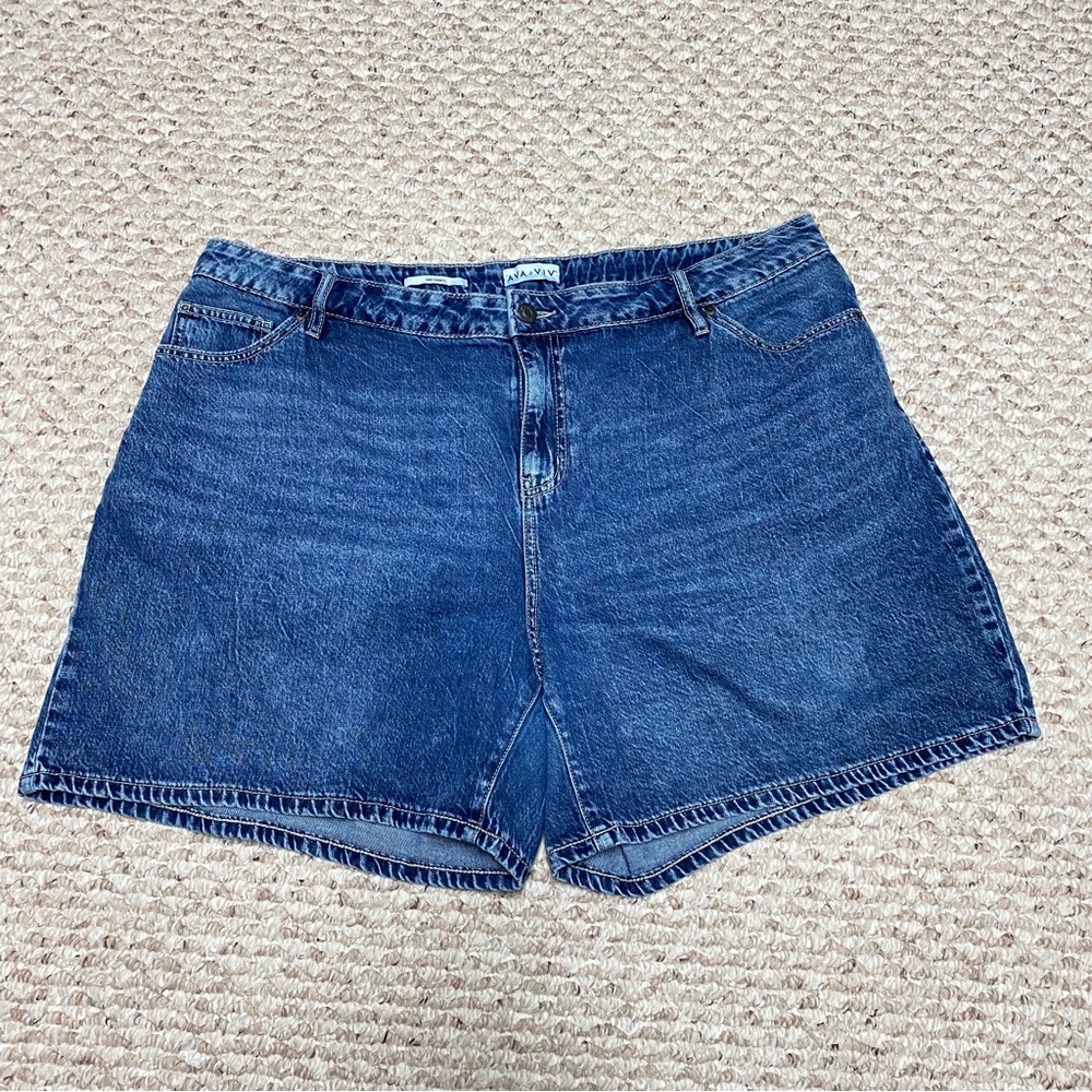 Ava & Viv Dark Blue Denim Jean Shorts